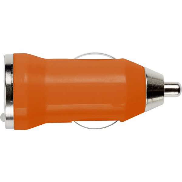 Plastic car power adapter, orange